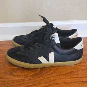 Veja Womens Black and White Sneakers